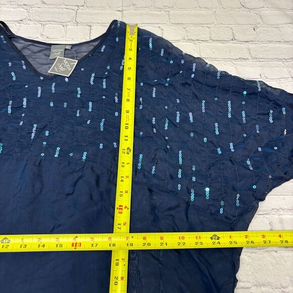 NWT Moda Seta Italy Women Blouse Top Shirt Size Small Built-in Tank D006 -13 - Picture 3 of 16